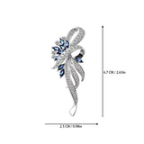 2PC New Xiaoxiangfeng Diamond Studded Leaf Brooch