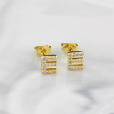 Ins European And American Diamond English Alphabet Letter Earrings