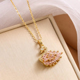 Full Zirconium Swan Necklace Fashion All-matching