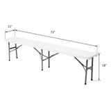 6FT Outdoor Patio Foldable Bench