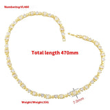 Regular Heart-shaped Water Drop Round Bracelet Necklace Ornament Suit