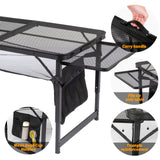 4.7ft Black Outdoor Folding Table