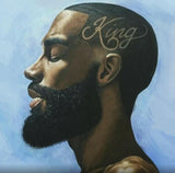 Art Design Graffiti  African Girl with Black Hair Big Earring with Modern Building Shower Curtain for Bathroom Decor