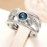 Ring Micro Inlaid Zircon Colorful Ornament