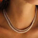 10mm Blade Zircon Necklace Hiphop Diamond Full Diamond Necklace Ornament