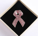 2pc Full Diamond Red Ribbon Alloy Brooch