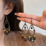 New Chinese Retro Hollow Water Drops Eardrops