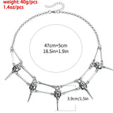 Fashionable New European And American Gothic Bird Skull Necklace