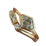 Two-piece Set Moissanite Ring Diamond Suit Ring