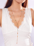 European And American Color Artificial Crystal Necklace Women's Temperament