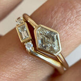 Two-piece Set Moissanite Ring Diamond Suit Ring