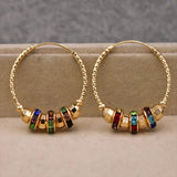 Bohemian Colorful Beads High Sense Special-interest Design Temperament Entry Lux Earrings