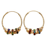 Bohemian Colorful Beads High Sense Special-interest Design Temperament Entry Lux Earrings