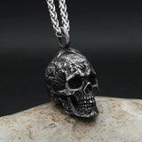 Vintage Black Skull Pendant Necklace 316L Stainless Steel Hip Hop Biker Dark Skull Necklaces Male  Jewelry Gifts