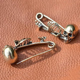 Punk Style Retro Halloween Skull Pin Gothic Brooches for Men and Women Party Creative Personality Clothing Accessories