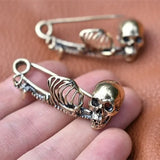 Punk Style Retro Halloween Skull Pin Gothic Brooches for Men and Women Party Creative Personality Clothing Accessories