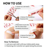 4 Sheets Day of the Dead Temporary Tattoos - La Catrina Face & Body Stickers, Waterproof Skull Makeup Decals for Halloween Party