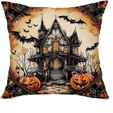 Spooky Halloween Pillowcases: Witch, Owl, Cat & Haunted House Designs! Sofa cushion cover holiday party decoration gift