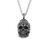 Vintage Black Skull Pendant Necklace 316L Stainless Steel Hip Hop Biker Dark Skull Necklaces Male Party Jewelry  Gifts