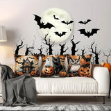 Spooky Halloween Pillowcases: Witch, Owl, Cat & Haunted House Designs! Sofa cushion cover holiday party decoration gift