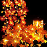 LED Halloween Light String Battery Powered Maple Pumpkin Fairy Garland Garden Bedroom Living Room Festive Party Decoration Light
