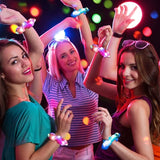 10-50pcs LED Light Hair Scrunchies Satin Elastic Bands Ties Ropes Girls Halloween Christmas Glow In The Dark Party Supplies