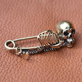 Punk Style Retro Halloween Skull Pin Gothic Brooches for Men and Women Party Creative Personality Clothing Accessories