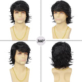 Synthetic Mens Hair Wig Short Blonde Layered Heat Resistant Wigs for Male Daily Party Cosplay Costume Halloween Use