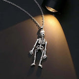 2Pcs Friendship Skeleton Skull Necklaces BFF Jewlery Halloween Skull Necklace for Best Friends Bestie Sister Couples