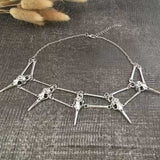 Fashionable New European And American Gothic Bird Skull Necklace
