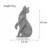 Cute Cat Brooch With Ancient Animals