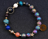 Blue San Colorful Volcanic Rock Twelve Constellations Bracelets