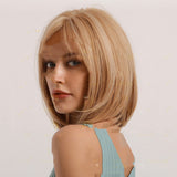 Gloden Mixed Color BoBo Wig New Synthetic Women's Wig