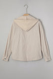 Beige 2 in 1 Thermal Knit Textured Hooded Jacket