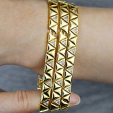 Fashion New Triangle Glossy Zircon Elastic String Bracelet Women's Bracelet