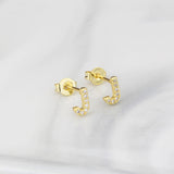 Ins European And American Diamond English Alphabet Letter Earrings