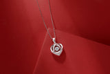 Heart To Have Your Luxurious Fashion Diamond Pendant Necklace Set With Mosan Diamond Silver Ornaments