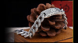 925 Silver Hollow Carved Men's Bracelet