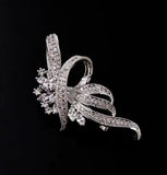 2PC New Xiaoxiangfeng Diamond Studded Leaf Brooch