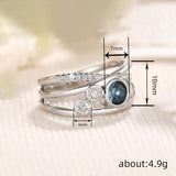 Ring Micro Inlaid Zircon Colorful Ornament