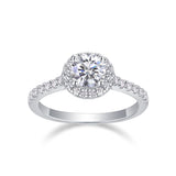 Hug Your Lover With A Large Diamond Ring Luxury Fashion Set With Moissanite Silver Ring