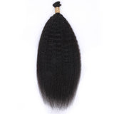 Kinky Straight Bulk Human Hair Extensions