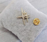 Retro Camellia Zircon Needle