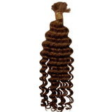 Auburn Deep Wave Bulk Human Hair Extensions