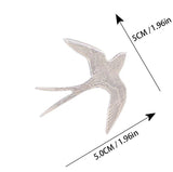 Ins Wind Silver Flying Bird  Swallow Metal Brooch