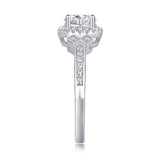 Lighthouse Large Diamond Ring Luxury Fashion Set Moissanite Silver Ring