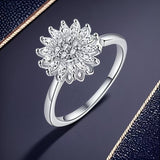Copper Plating Diamond-embedded SUNFLOWER Rotating Stylish Opening Adjustable