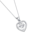Heart To Have Your Luxurious Fashion Diamond Pendant Necklace Set With Mosan Diamond Silver Ornaments