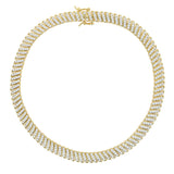 10mm Blade Zircon Necklace Hiphop Diamond Full Diamond Necklace Ornament