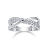 Wrap Around The Diamond Ring Luxury Fashion Set Moissanite Silver Ring